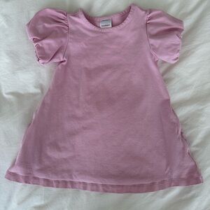 Hanna Andersson Light Pink Puff Sleeve Dress